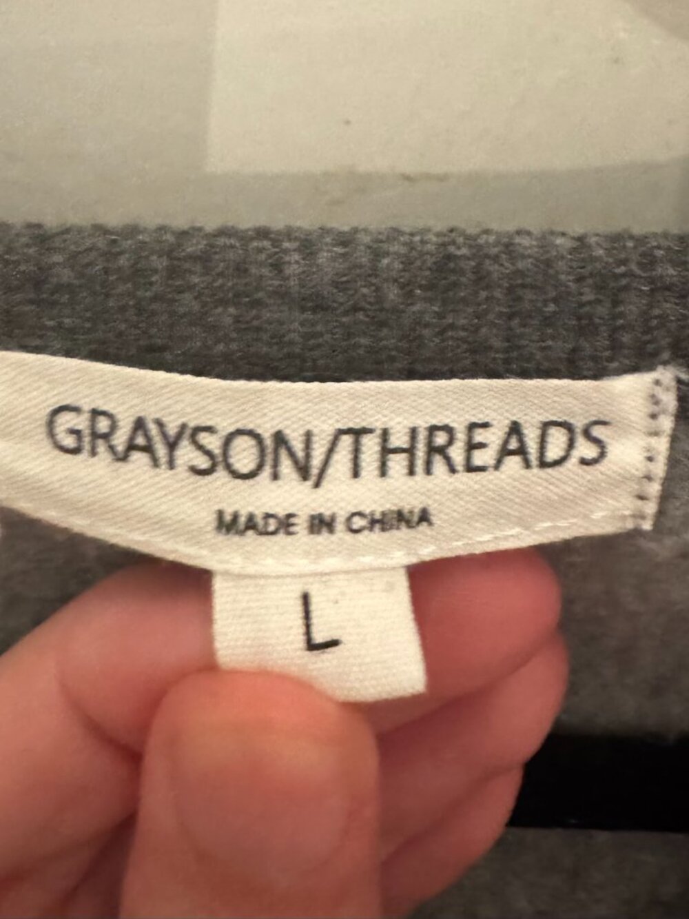 Grayson/Threads Good Vibes Graphic Sweatshirt Gray Size Large - Picture 5 of 8